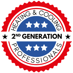 Heating and cooling professionals 2nd generation HVAC badge for residential and commercial service